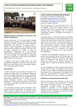 health sector cooperation between mexico and denmark