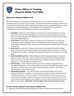 Police Officer in Training Physical Ability Test FAQs