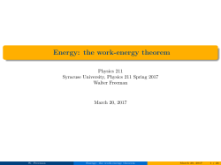 the work-energy theorem