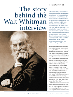 The story behind the Walt Whitman interview
