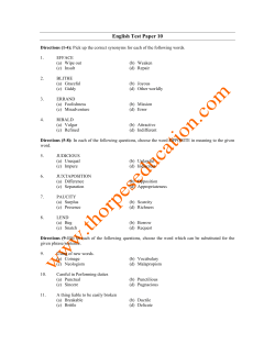 English Test Paper 10