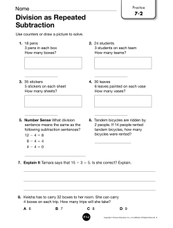 Division as Repeated Subtraction