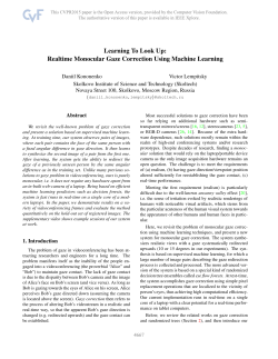 Learning To Look Up: Realtime Monocular Gaze Correction Using