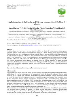An Introduction of the fluorine and Nitrogen on properties of Ca-Si