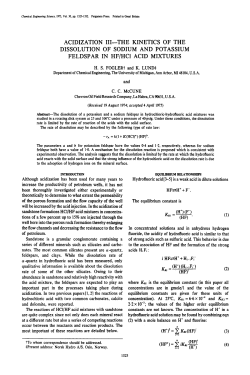 ACIDIZATION III-THE KINETICS OF THE DISSOLUTION