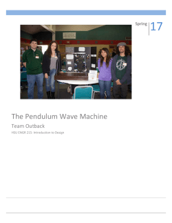 The Pendulum Wave Machine