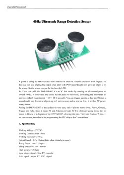 Arduino Ultrasonic Range Detection Sensor