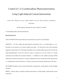 Control of 1,3-Cyclohexadiene