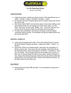CoEd Bowling Rules