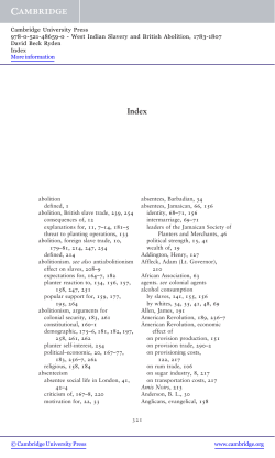 abolition defined, 1 abolition, British slave trade, 239, 254