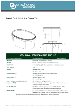 900ml Oval Plastic Ice Cream Tub