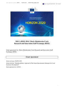 MSCA-RISE-2014: Marie Skłodowska