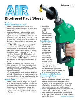 Biodiesel - the Oklahoma Department of Environmental Quality
