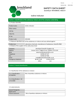 Iodine Indicator - Breckland Scientific