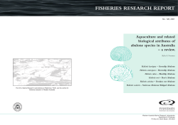 Aquaculture and related biological attributes of abalone species in
