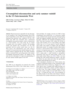 Circumglobal teleconnection and early summer rainfall in the US