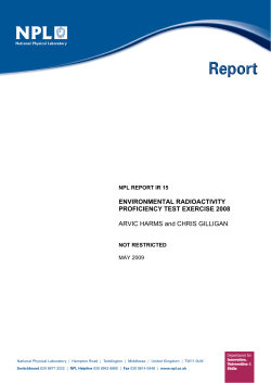 ENVIRONMENTAL RADIOACTIVITY PROFICIENCY TEST