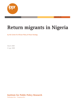 Return migrants in Nigeria