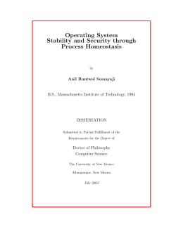 Operating System Stability and Security through Process Homeostasis
