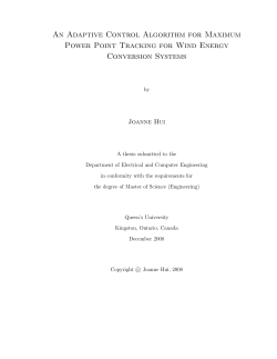 An Adaptive Control Algorithm for Maximum Power Point Tracking