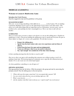 Biodiversity Game Circle