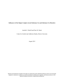 Influencers of the Stigma Complex toward Substance Use and