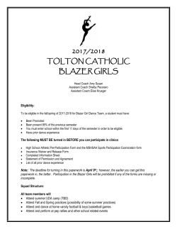 Blazer Girl Tryout Packet - Fr. Tolton Catholic High School