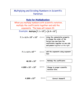 Multiplying and Dividing Numbers in Scientific Notation