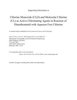 Chlorine Monoxide (Cl2O) and Molecular Chlorine