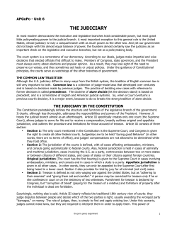 the judiciary - the jerry perez experiment