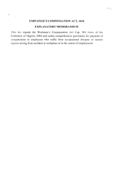 employee`s compensation act, 2010 explanatory