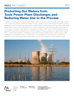 NRDC: Protecting Our Waters from Toxic Power Plant Discharges