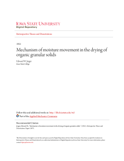 Mechanism of moisture movement in the drying of organic granular