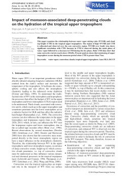 Impact of monsoon-associated deep