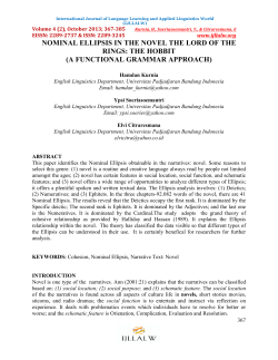 nominal ellipsis in the novel the lord of the rings: the hobbit