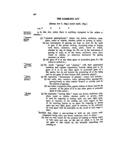 THE GAMBLING ACT [Burma Act I, 1899 ) (22nd April