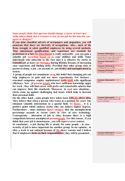 Some people think that aperson should change a career at least