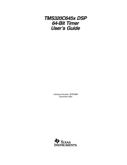 TMS320C645x DSP 64-bit Timer User`s Guide
