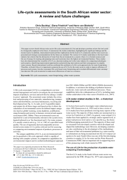 Life-cycle assessments in the South African water sector: A