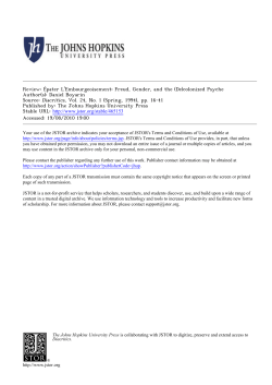 &Eacute;pater L`Embourgeoisement: Freud, Gender, and the (De)colonized