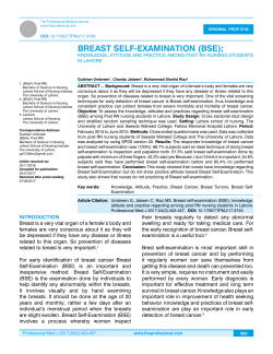 breast self-examination (bse) - The Professional Medical Journal