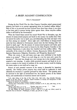 A Brief Against Confiscation - Duke Law Scholarship Repository