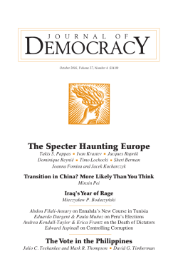 The Specter Haunting Europe