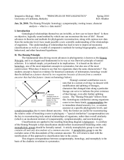 lect # 2 (Hennig + characters)