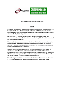 DETOXIFICATION- DECONTAMINATION EBOLA In order to avoid