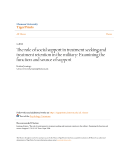The role of social support in treatment seeking and