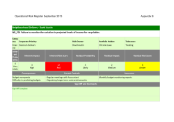 Operational Risk Register September 2013 Appendix B