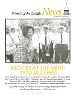 movies at the mint: 1970 jazz fest