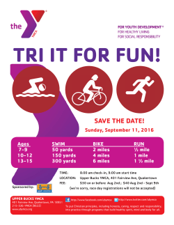 information - Upper Bucks YMCA
