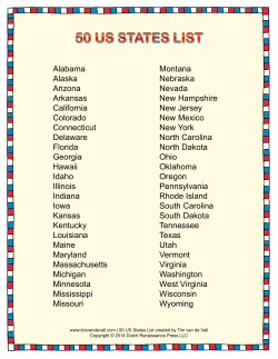 50 US STATES LIST